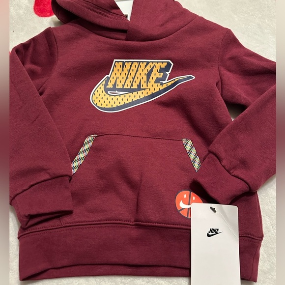 NWT Nike Kids Sweatshirt Athletic Hoodie in Dark beetroot - Picture 8 of 11